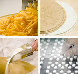 Cheese, tortilla, bakery & specialty product ingredient blending